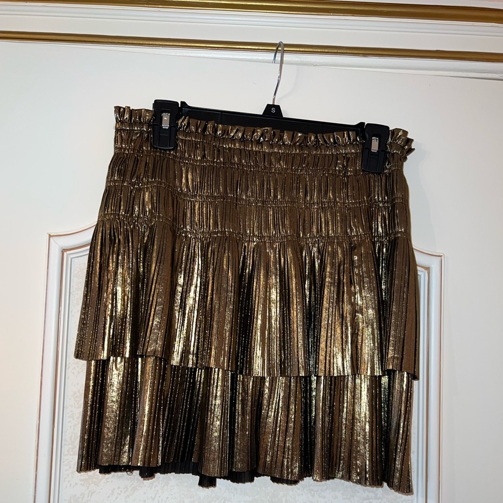 Gold metallic Decker skirt